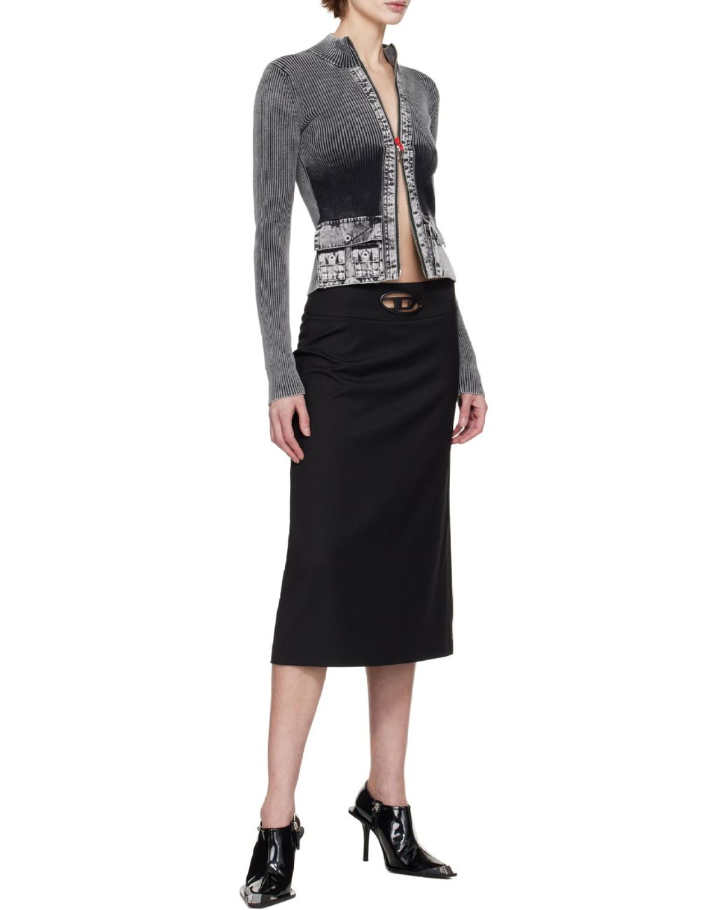 DIESEL Black O-Seus Skirt