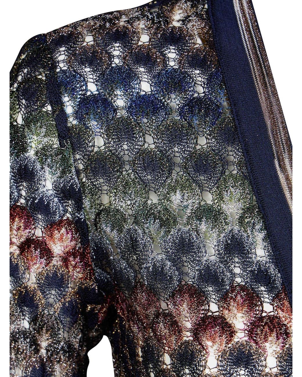 Missoni Blue Long Sleeve V-Neck Jumper
