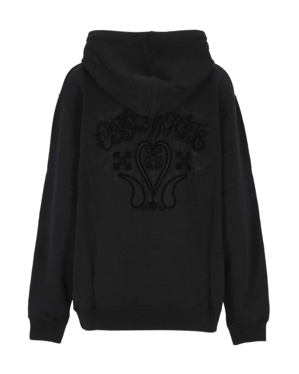 Off-White c/o Virgil Abloh Black Drawstring Long-Sleeved Hoodie