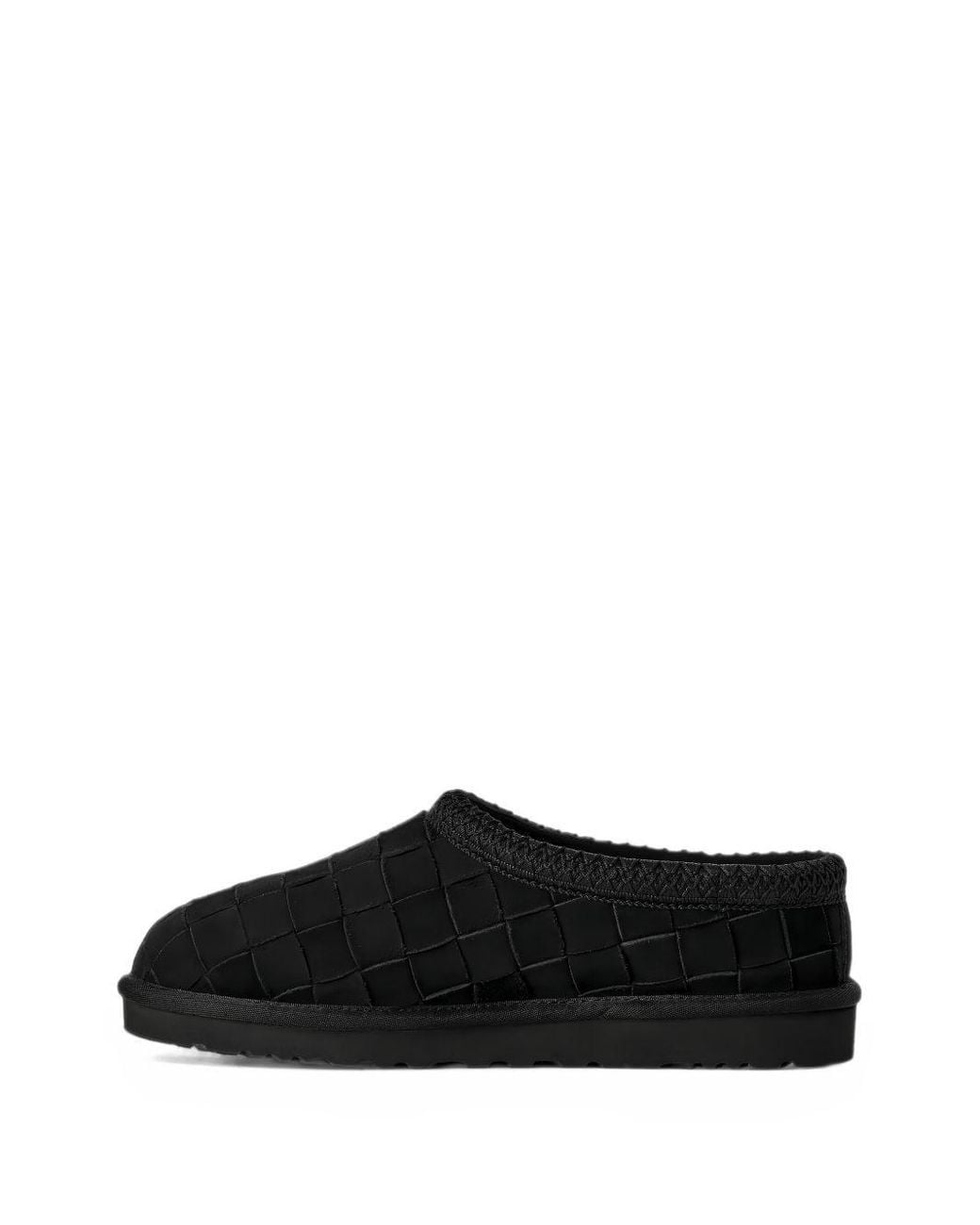 Ugg Black Tasman Logo Patch Woven Mules for men
