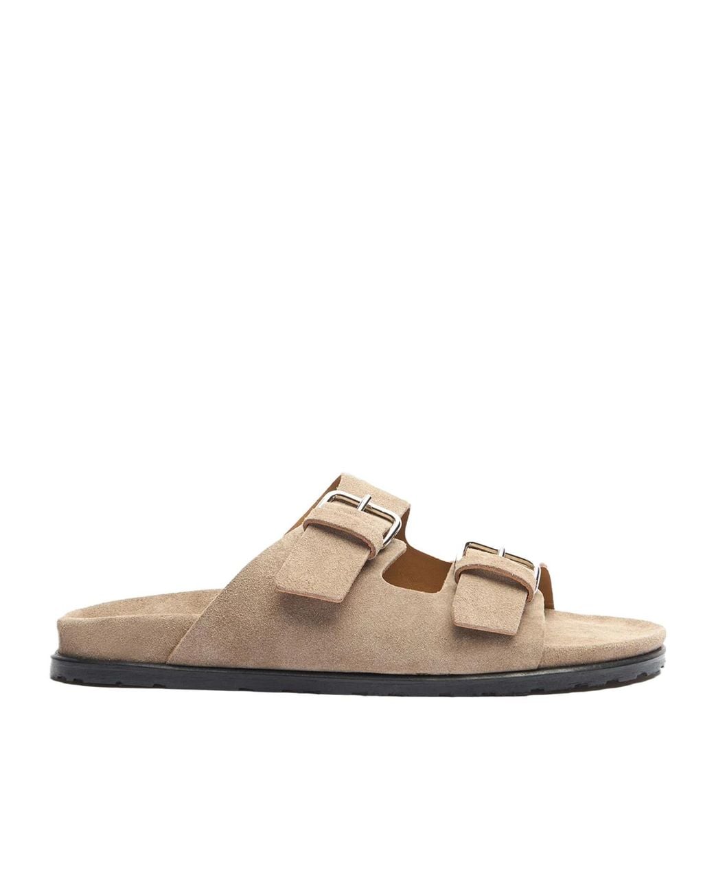 Scarosso Brown Enea Buckled Slip-On Sandals for men