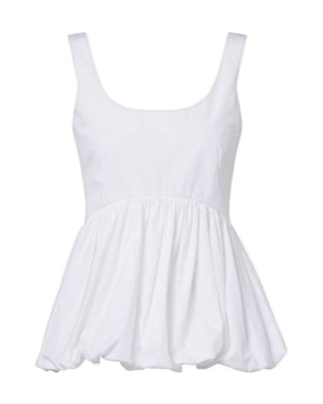 Rohe White Peplum Cotton Poplin Top