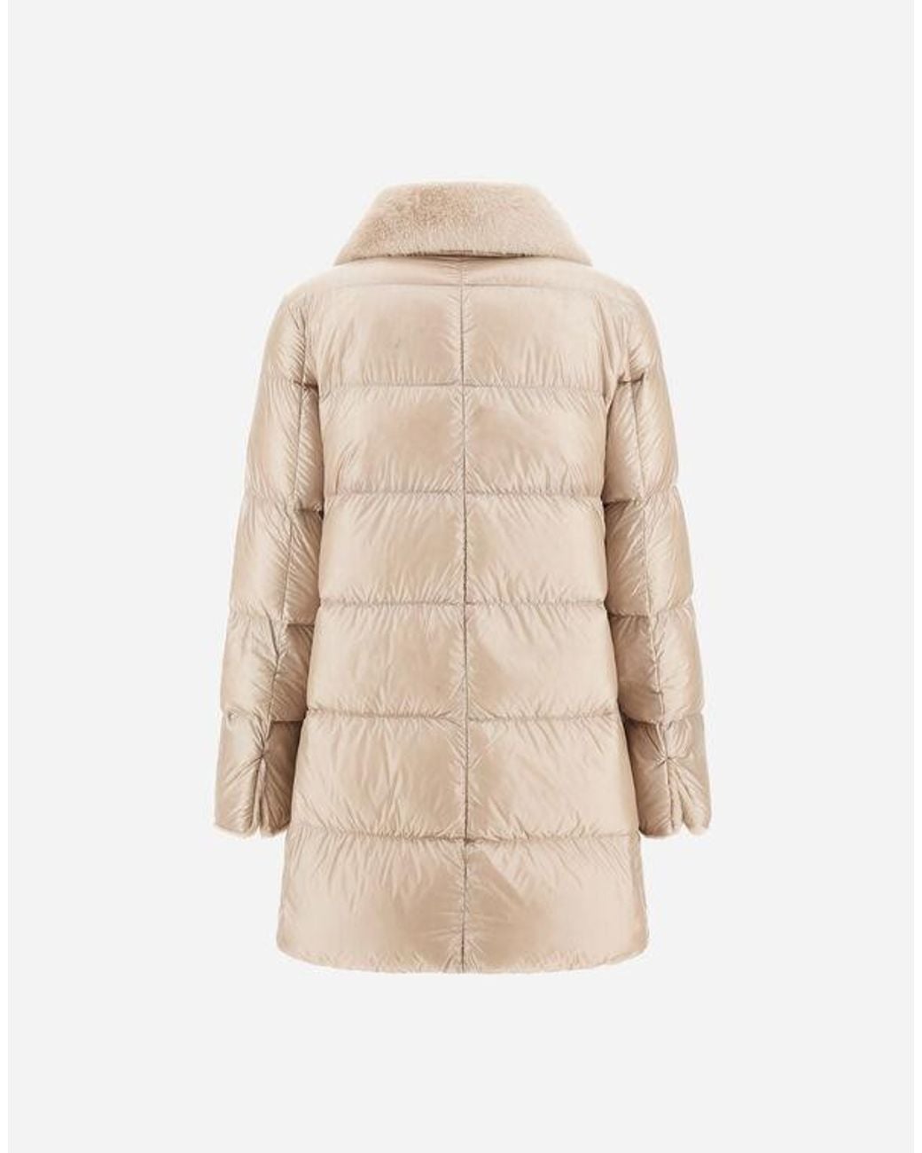 Herno Natural Quilted Shirt Collar Jacket