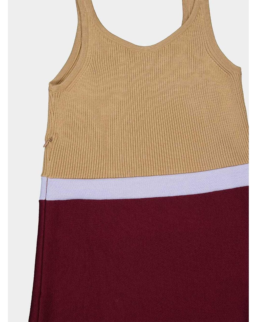 Gabriela Hearst Red Flaminius Ribbed-Knit Sleeveless Midi Dress
