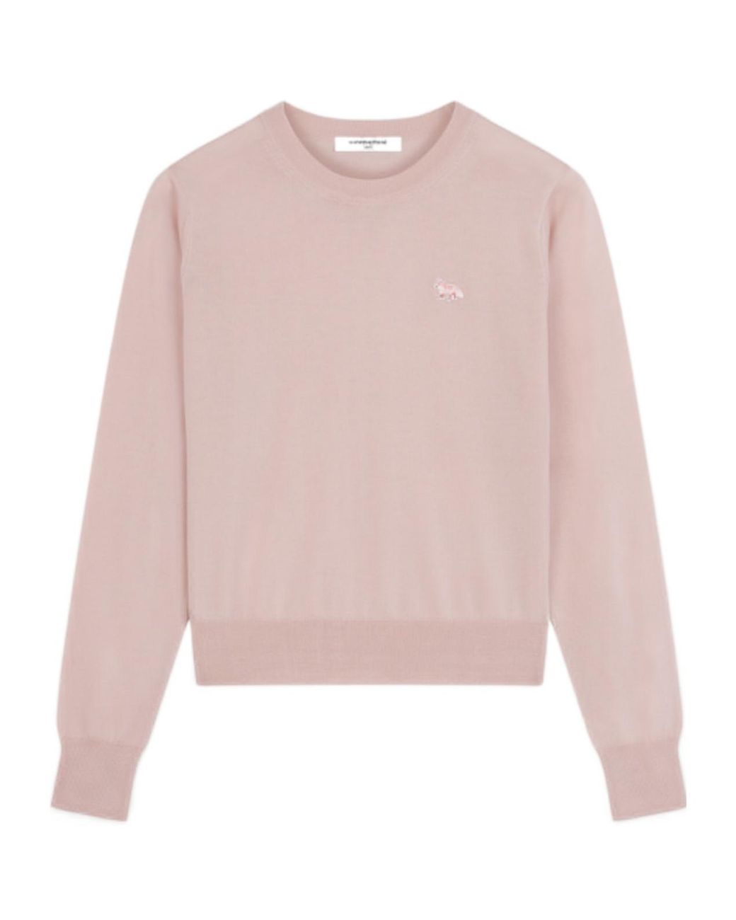 Maison Kitsuné Pink Baby Fox Patch Sweater