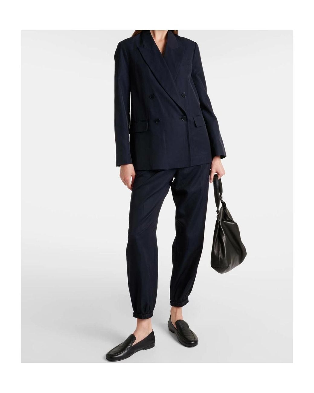 Joseph Blue Jaden Double-Breasted Blazer