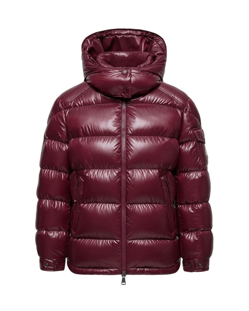 Moncler Red Maire Zip-Up Hooded Jacket