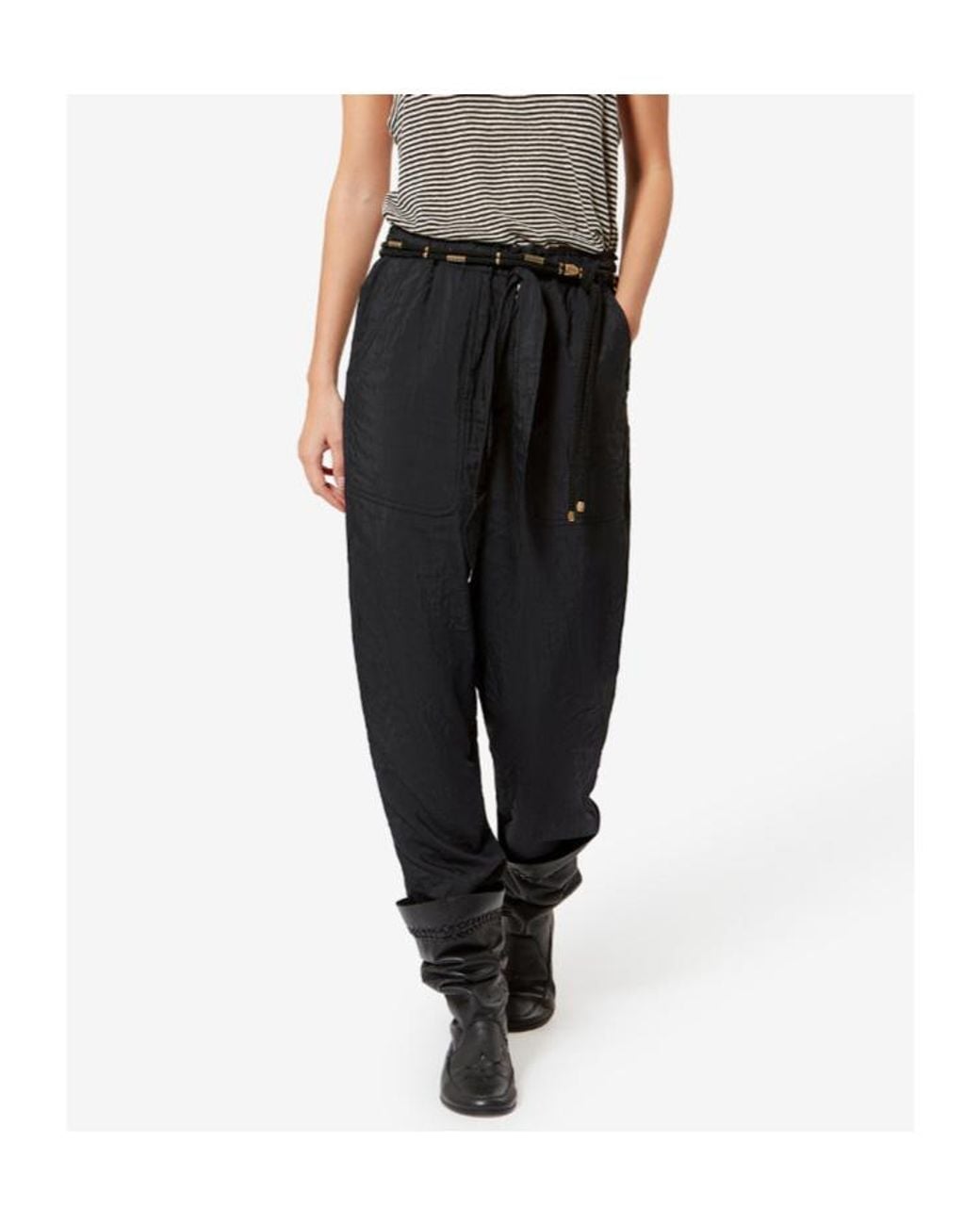 Isabel Marant Black Isabel Marant Étoile Bilina Belted Pants