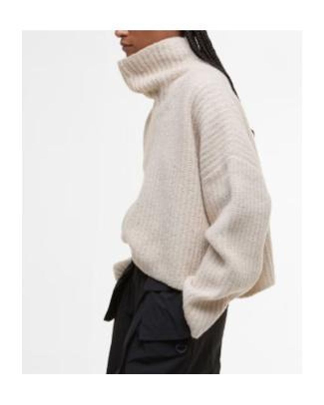 Barbour Natural Long-Sleeved Turtleneck Sweater