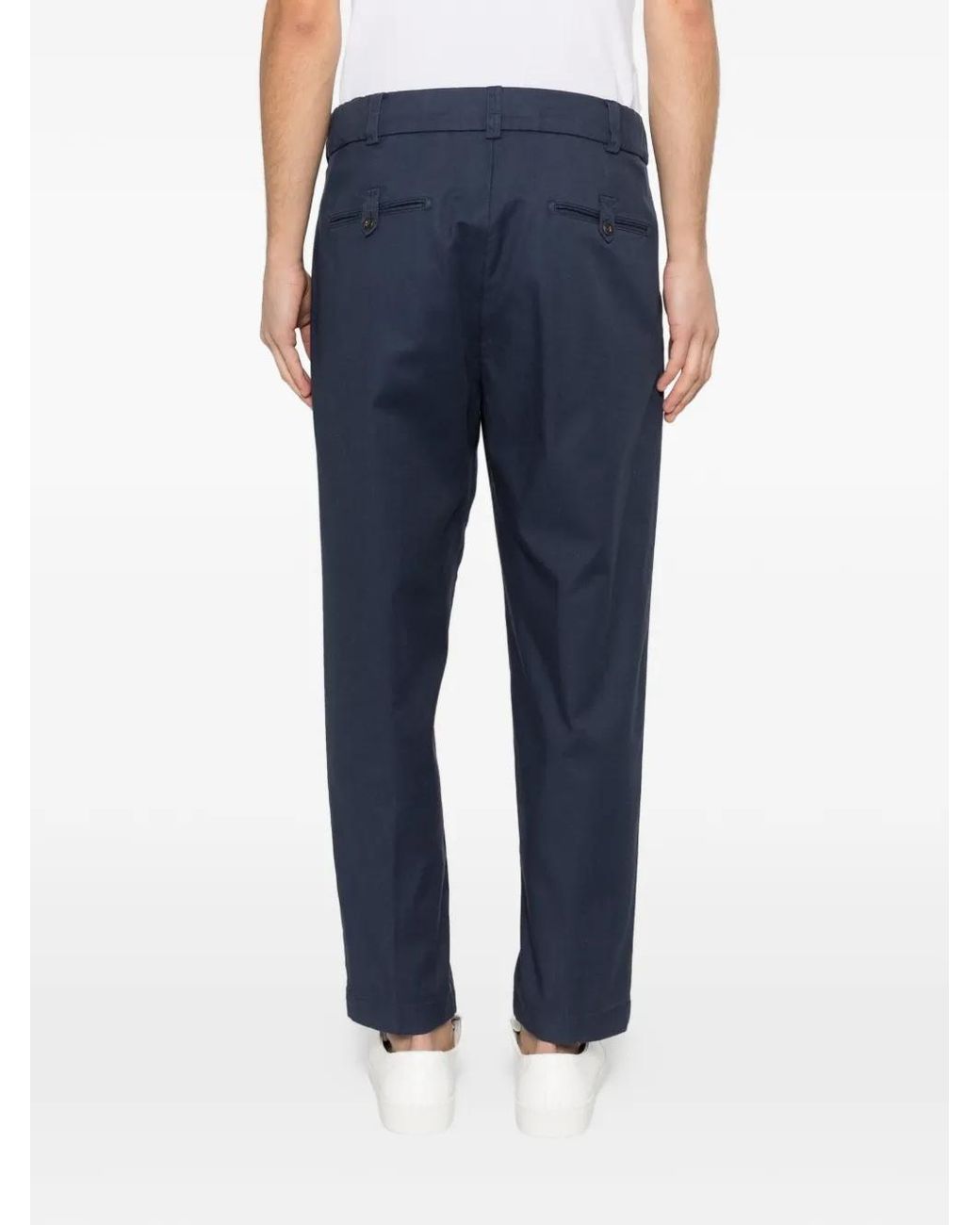 Eleventy Blue Elasticated-Waist Trousers for men