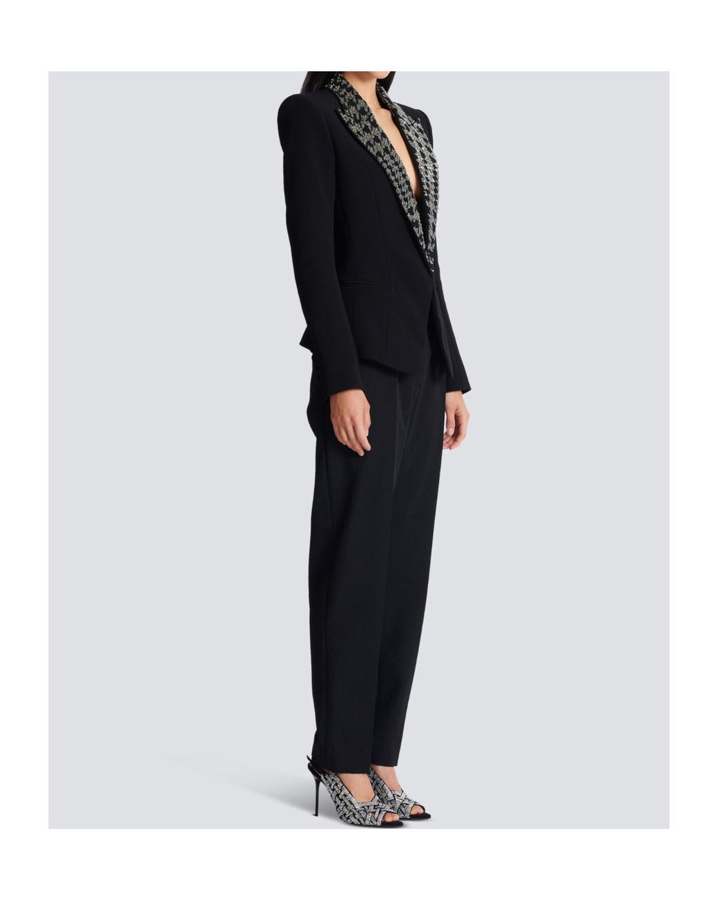 Balmain Black Embroidered 6-Buttons Jacket