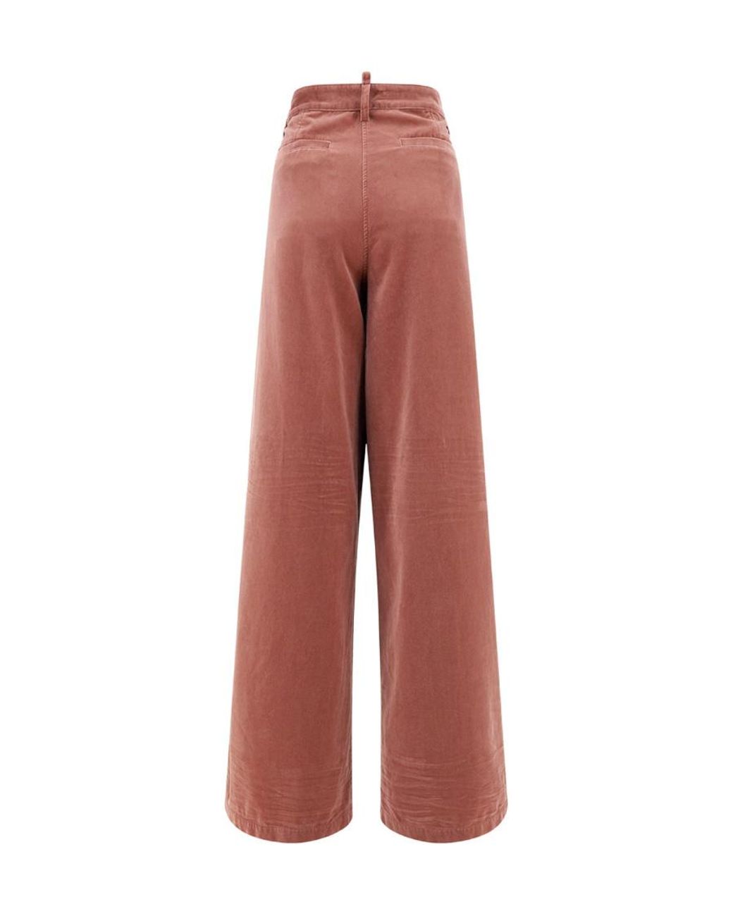 DSquared² Red Baggy Cut Velvet Trousers