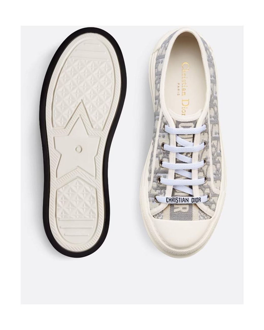 Dior White Walk'N' Low-Cut Casual Sneakers