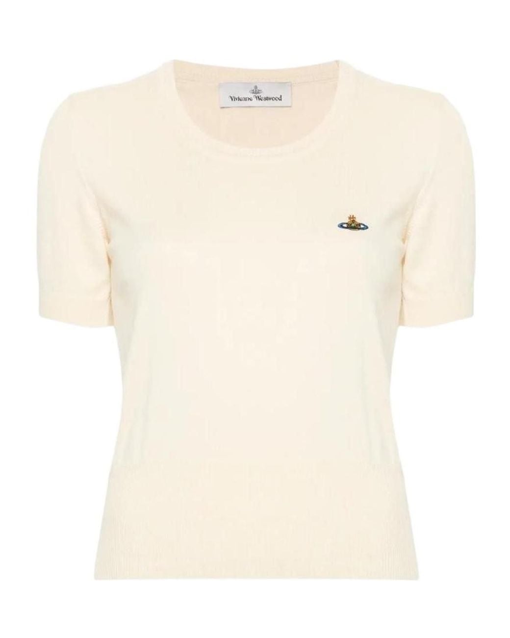 Vivienne Westwood Natural Short-Sleeved Knitted T-Shirt