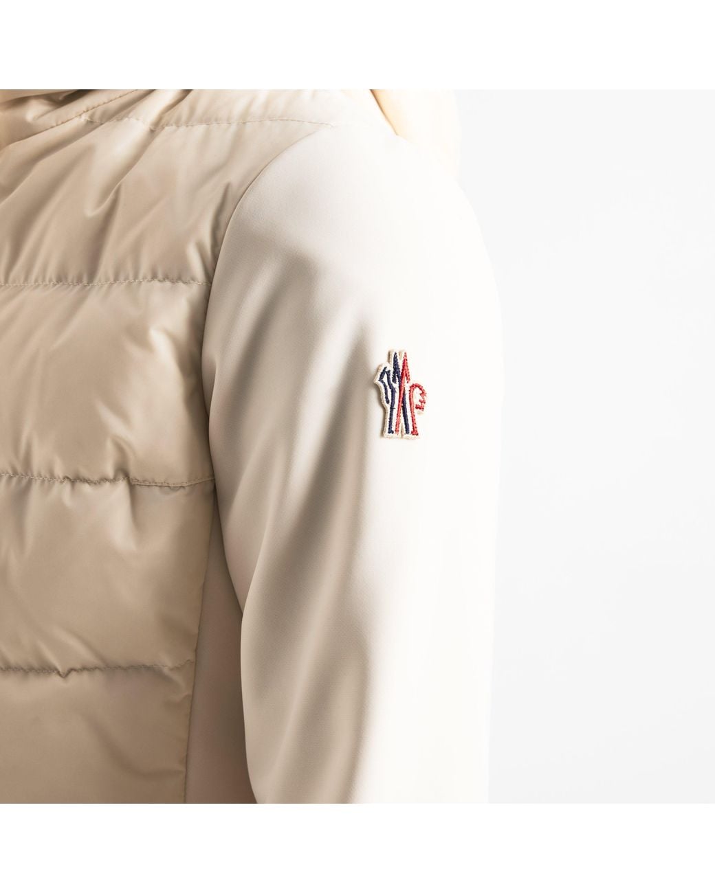 Moncler Natural Hooded Hybrid Puffer Jacket