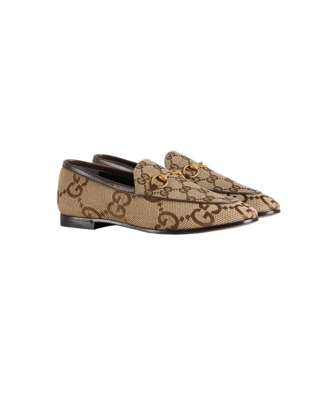 Gucci Brown Maxi Gg Jordaan Loafers