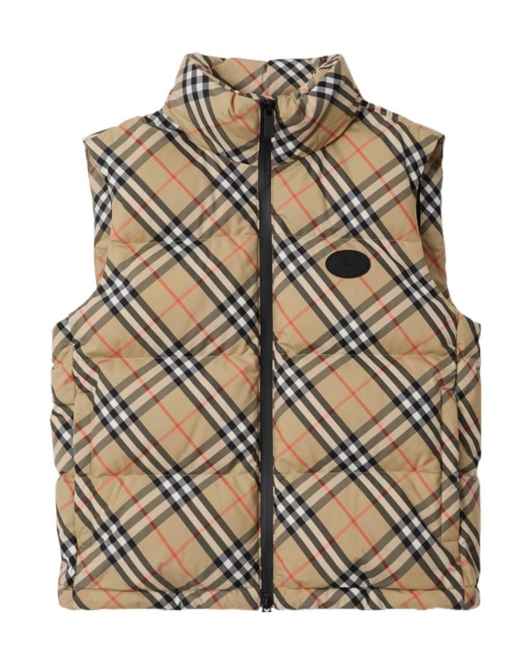 Burberry Metallic Check Puffer Gilet