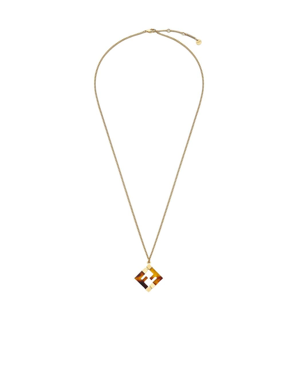 Fendi Metallic Forever Chained Necklace