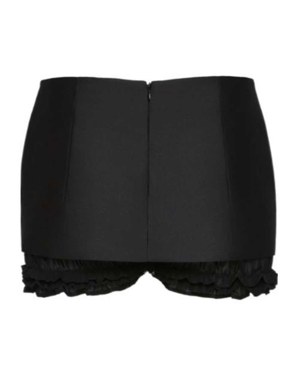 Magda Butrym Black Layered Mini Skirt Shorts