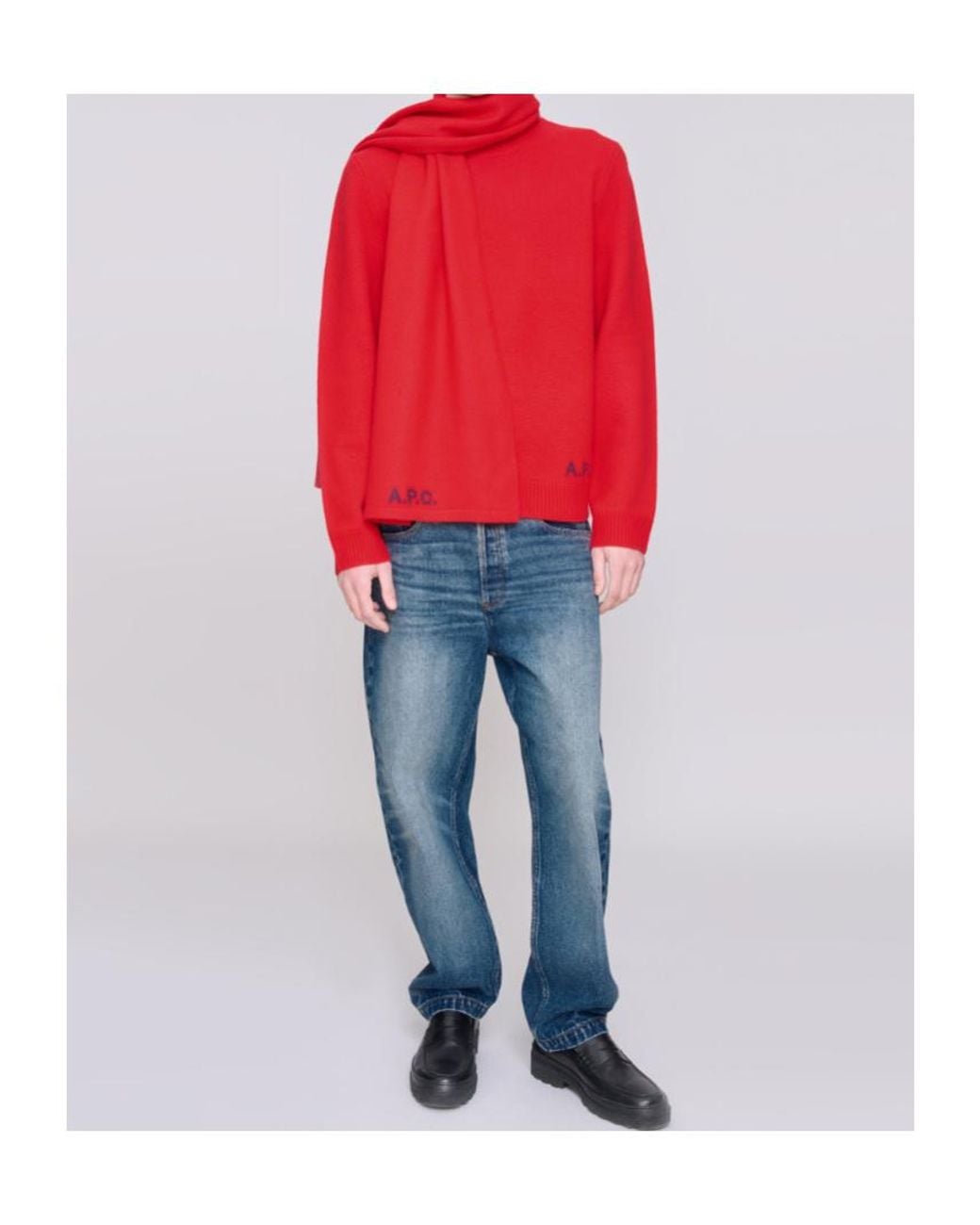 A.P.C. Red Edward Sweater for men