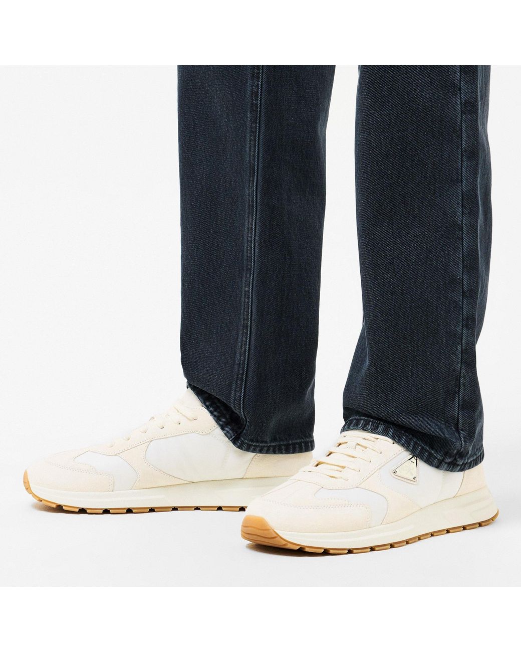 Prada White Low-Top Sneakers for men