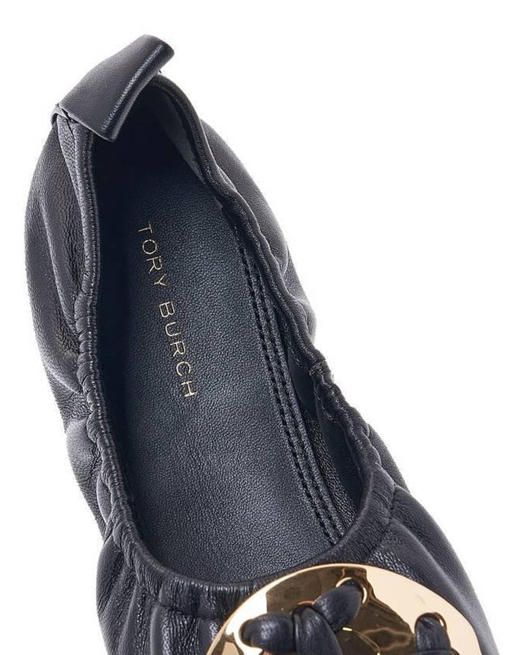 Tory Burch Blue Woven Double T 10Mm Ballerina Shoes