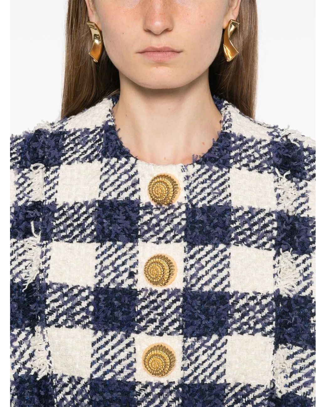 Balmain Blue Coats & Jackets