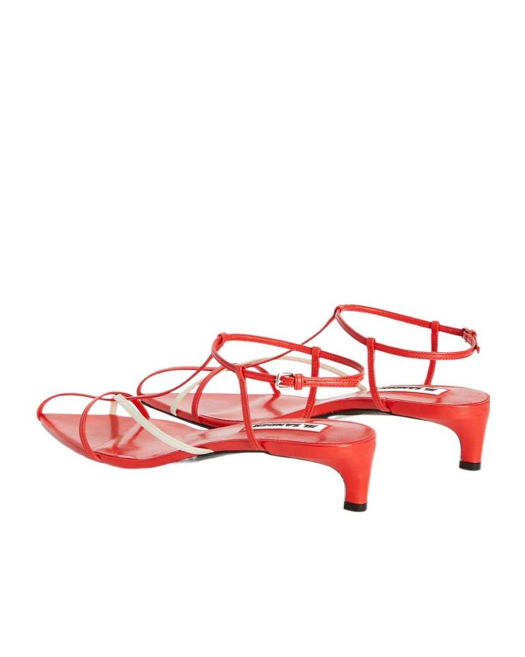Jil Sander Red Cage Sandals