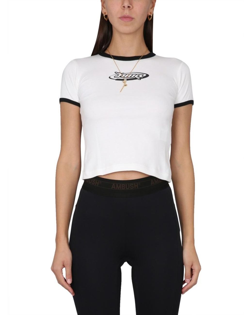 Ambush White Short-Sleeved Crewneck T-Shirt