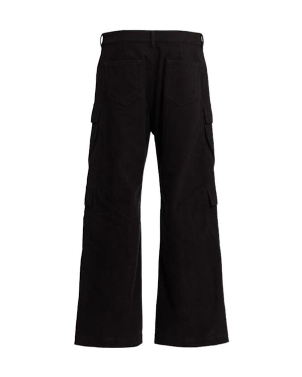 Rick Owens Black Double Cargo Cotton Jeans for men