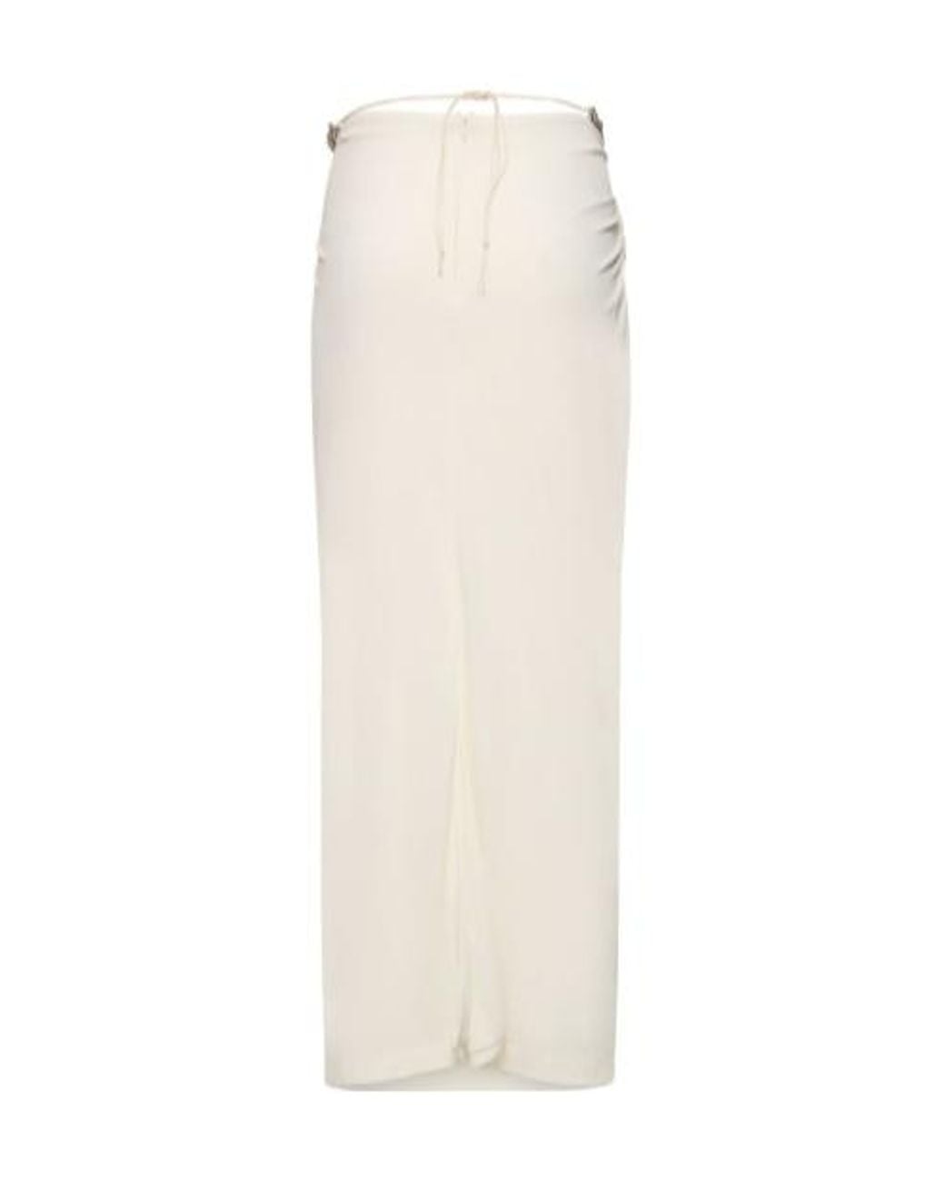Dion Lee White Skirt With Hollowed-Out Details