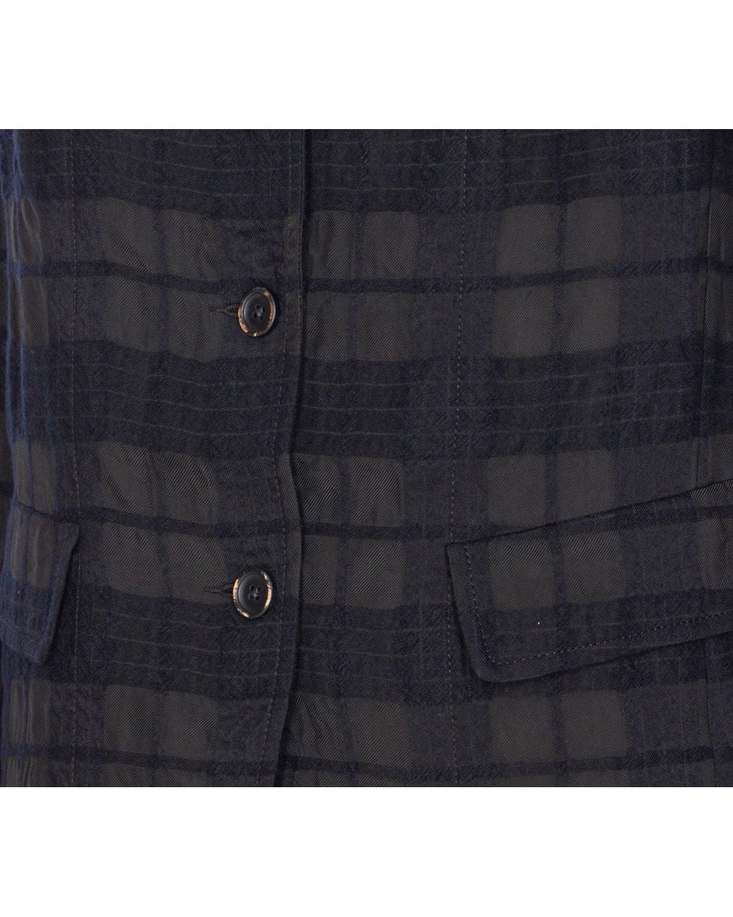 Uma Wang Blue Long-Sleeved Blazer