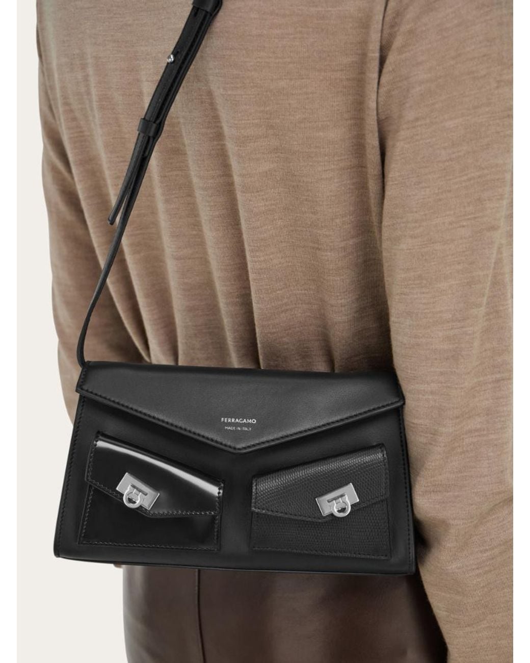 Ferragamo Black Multipocket Mini Bag