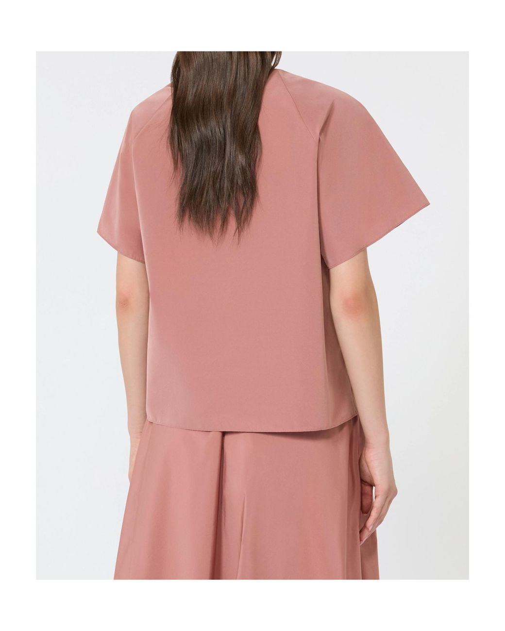 Weekend by Maxmara Pink Wkdrecente Tie Detailed Short-Sleeved Top
