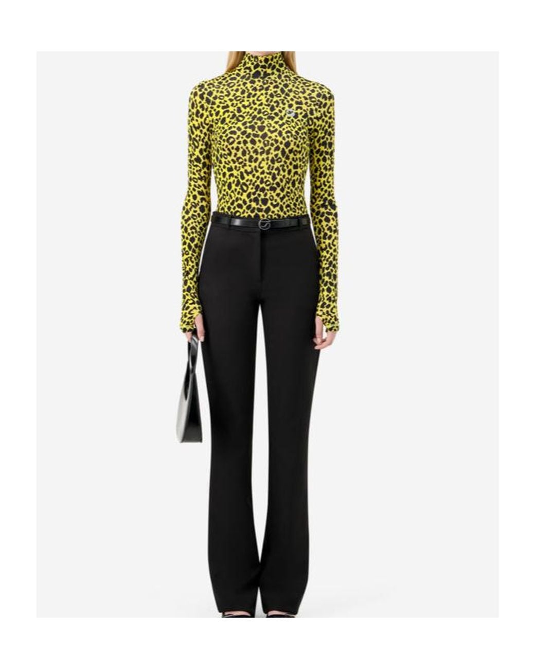 Coperni Green Second Skin Turtleneck Top