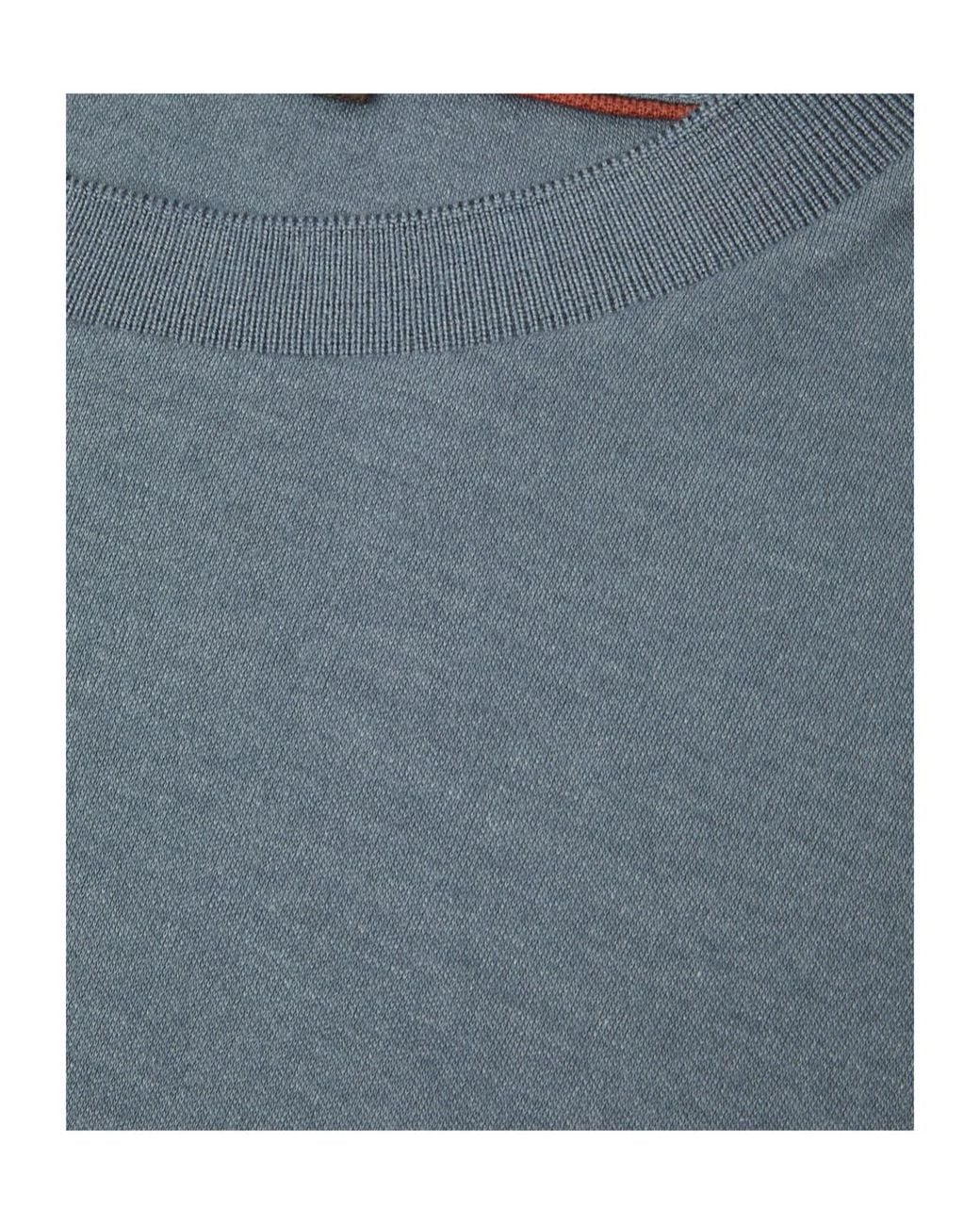 Loro Piana Blue Short-Sleeve T-Shirt for men