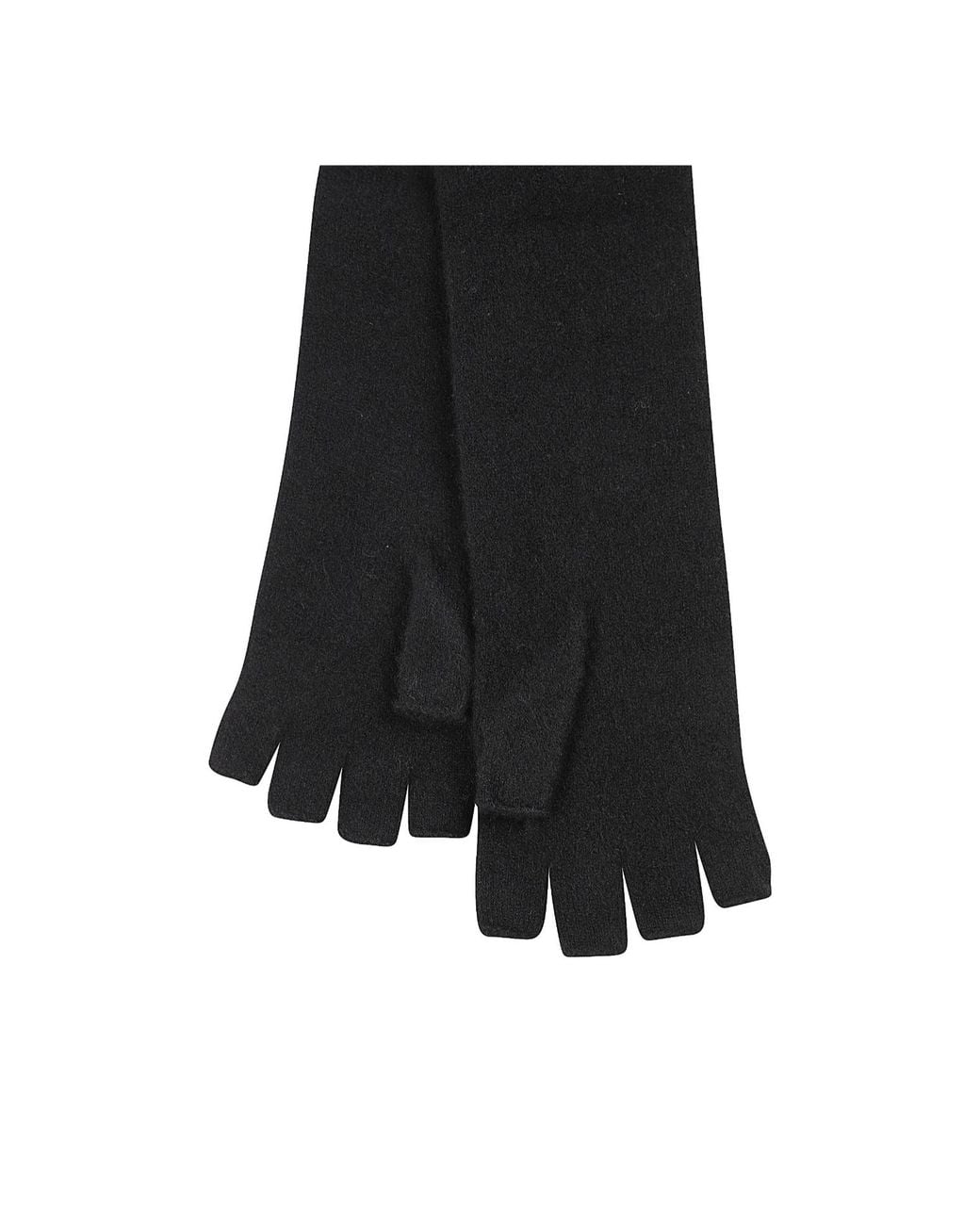 Drumohr Black Long Fingerless Gloves