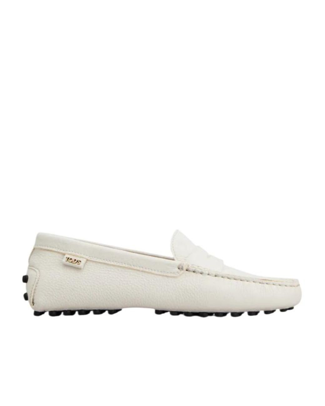 Tod's White Gommino Loafers