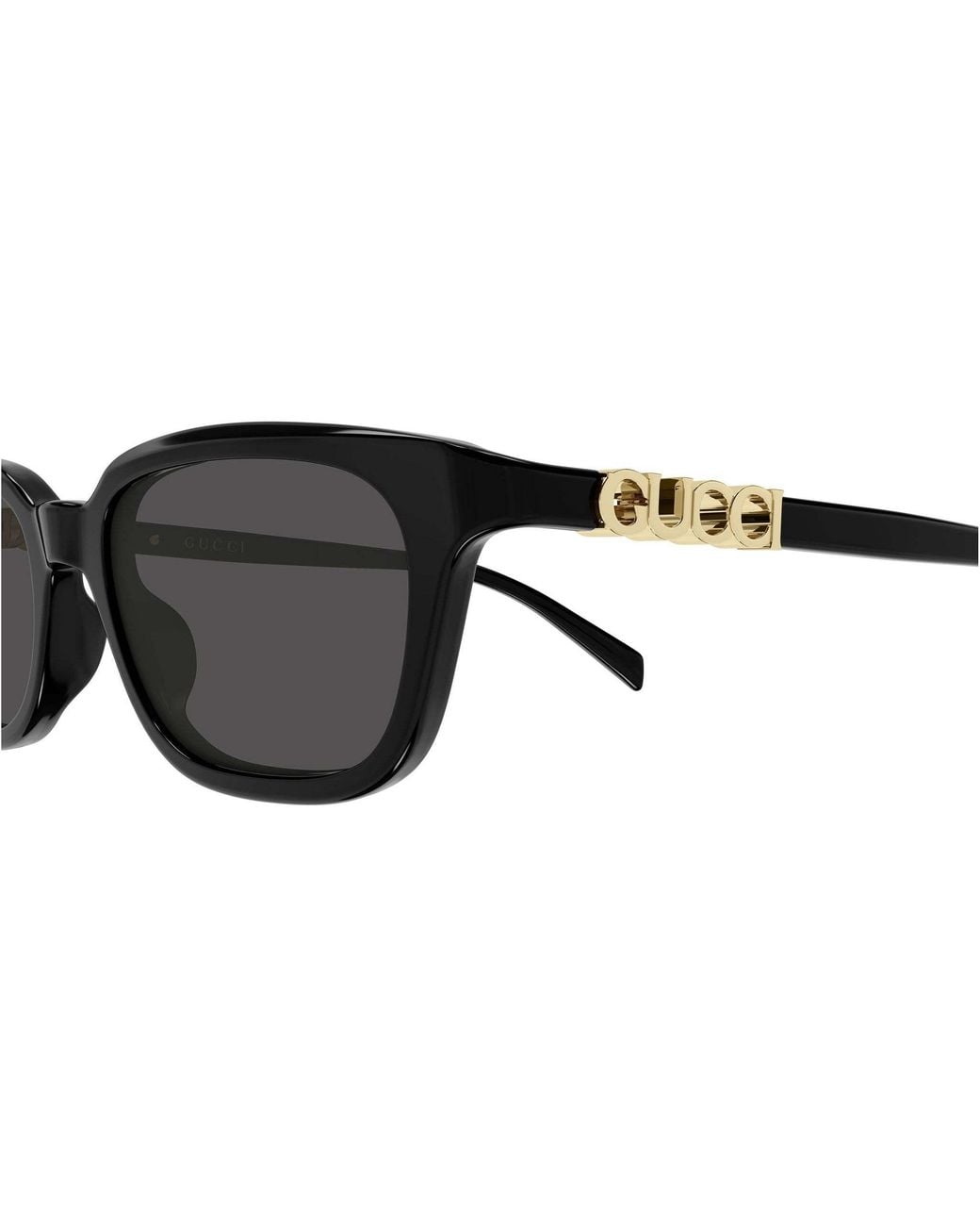 Gucci White Eyewear Rectangular-Frame Sunglasses