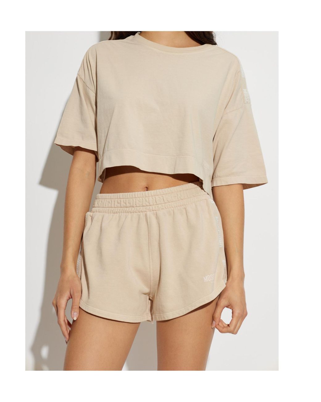 Moschino Natural Active Cropped Top