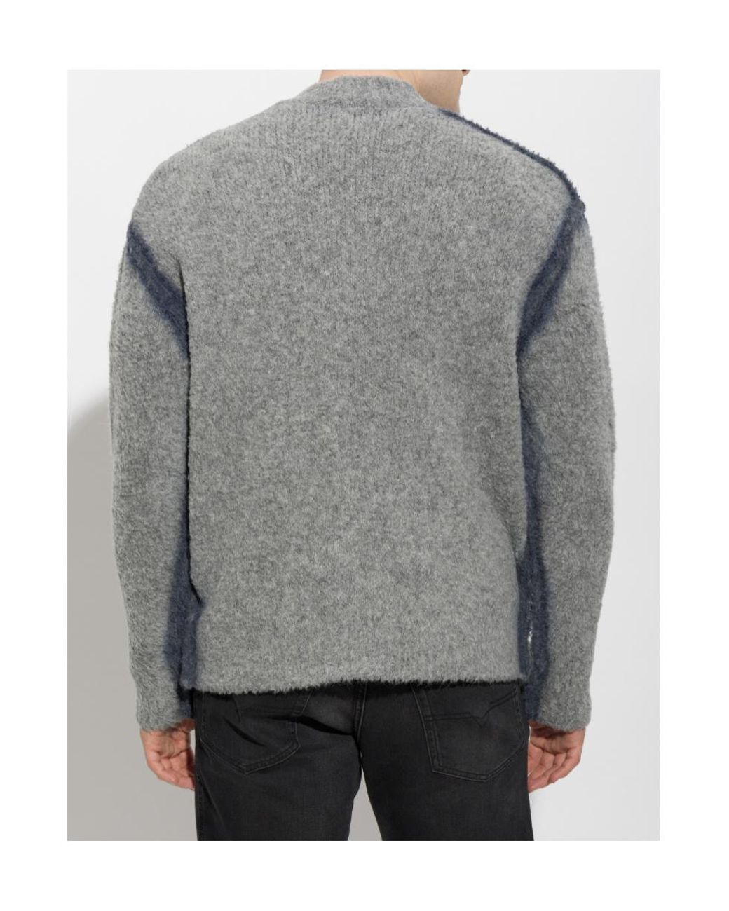 DIESEL Gray K-Remo Textured Knit Cardigan for men