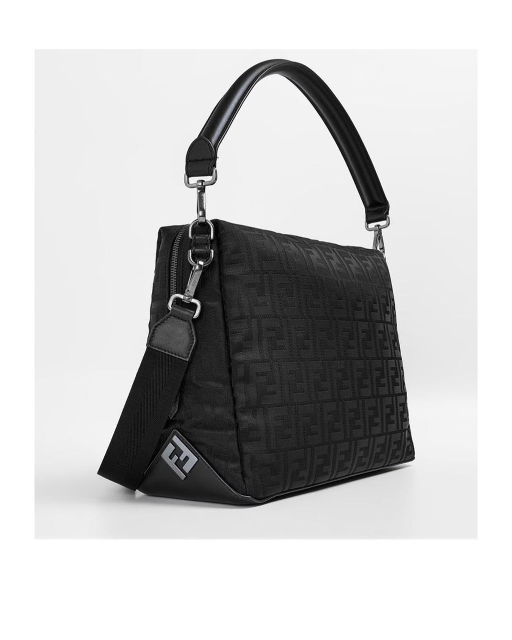 Fendi Black Logo Shoulder Bag for men