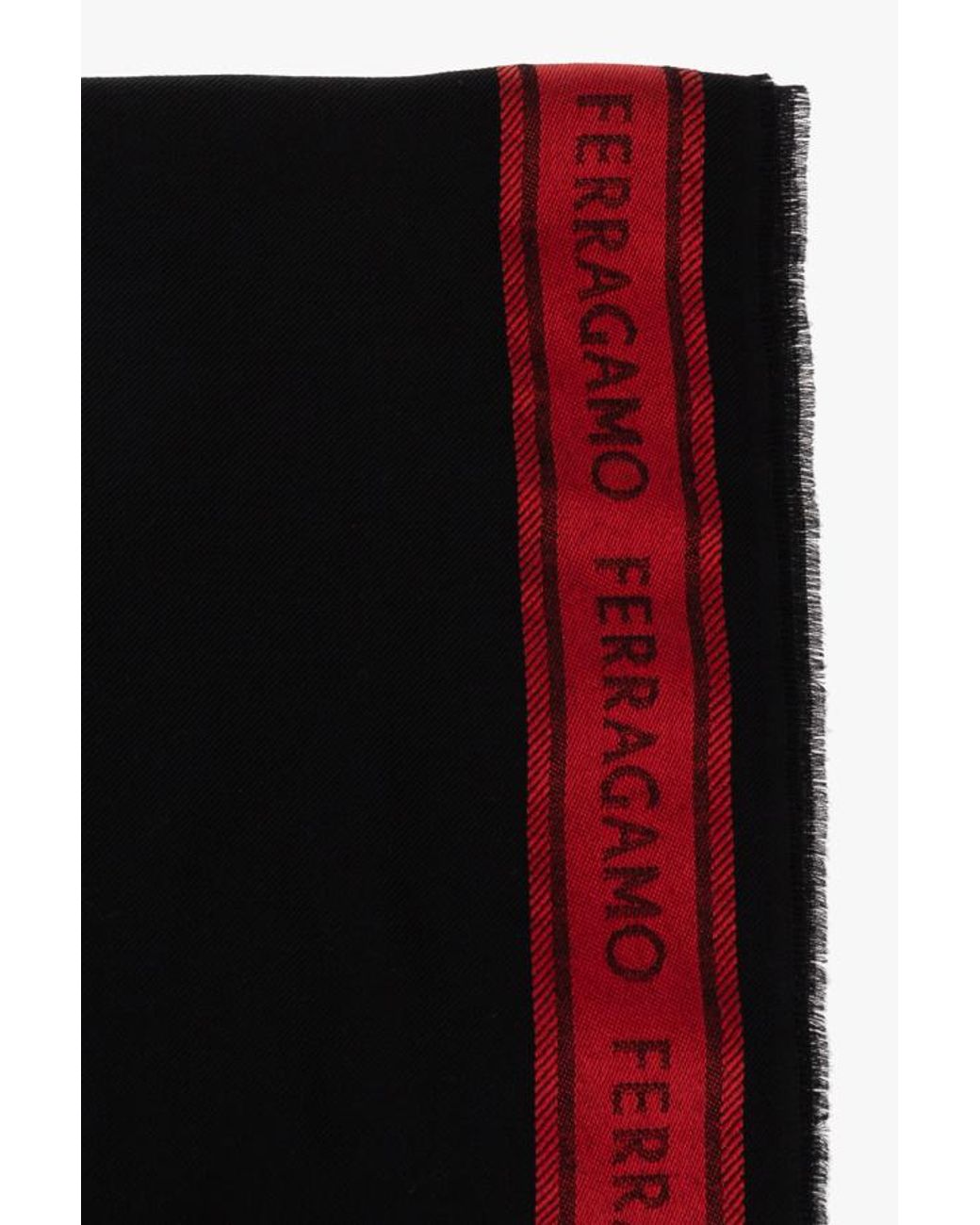 Ferragamo Black Ferragamo Color Blocked Scarf for men
