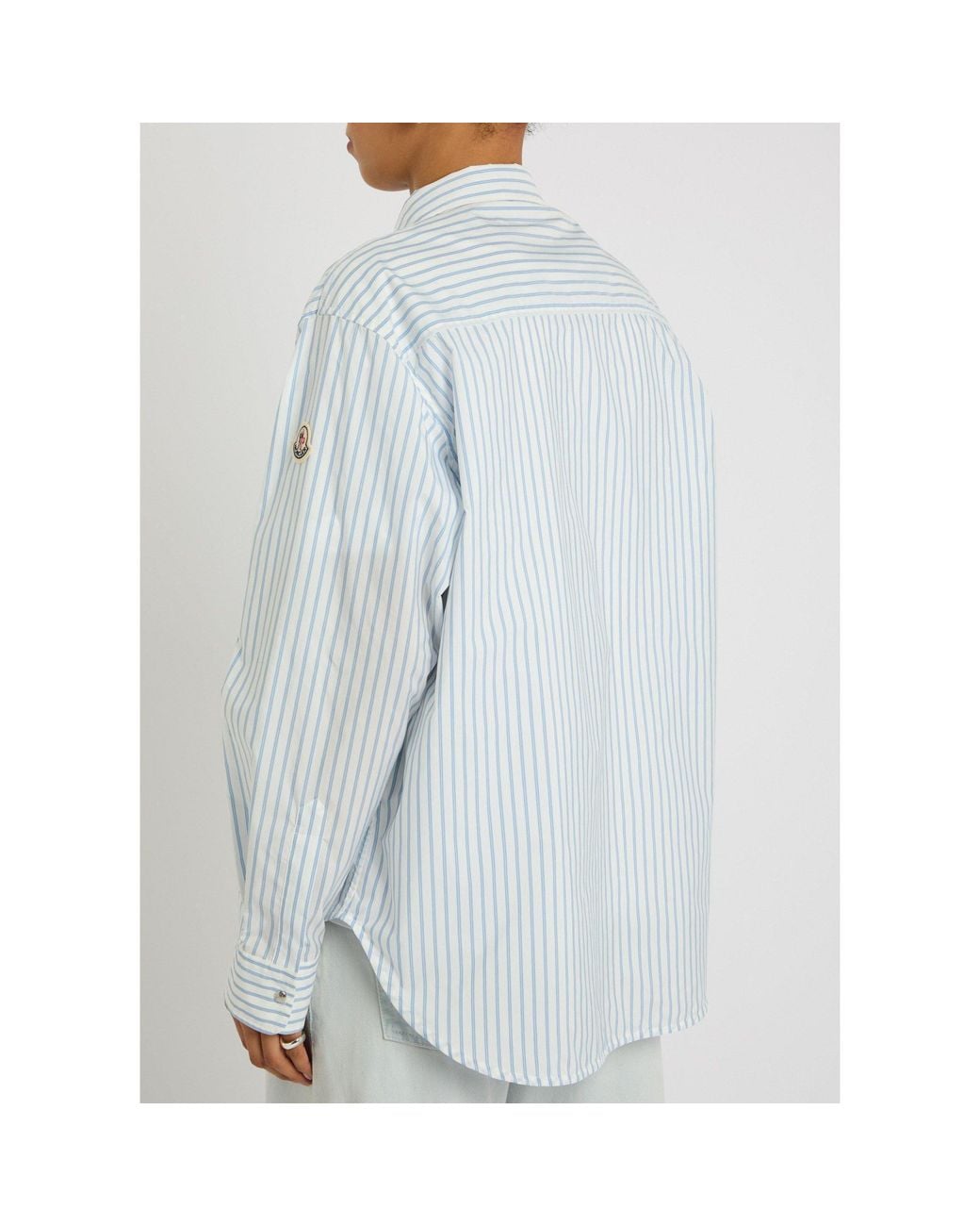 Moncler White Long-Sleeve Oversized-Fit Shirt