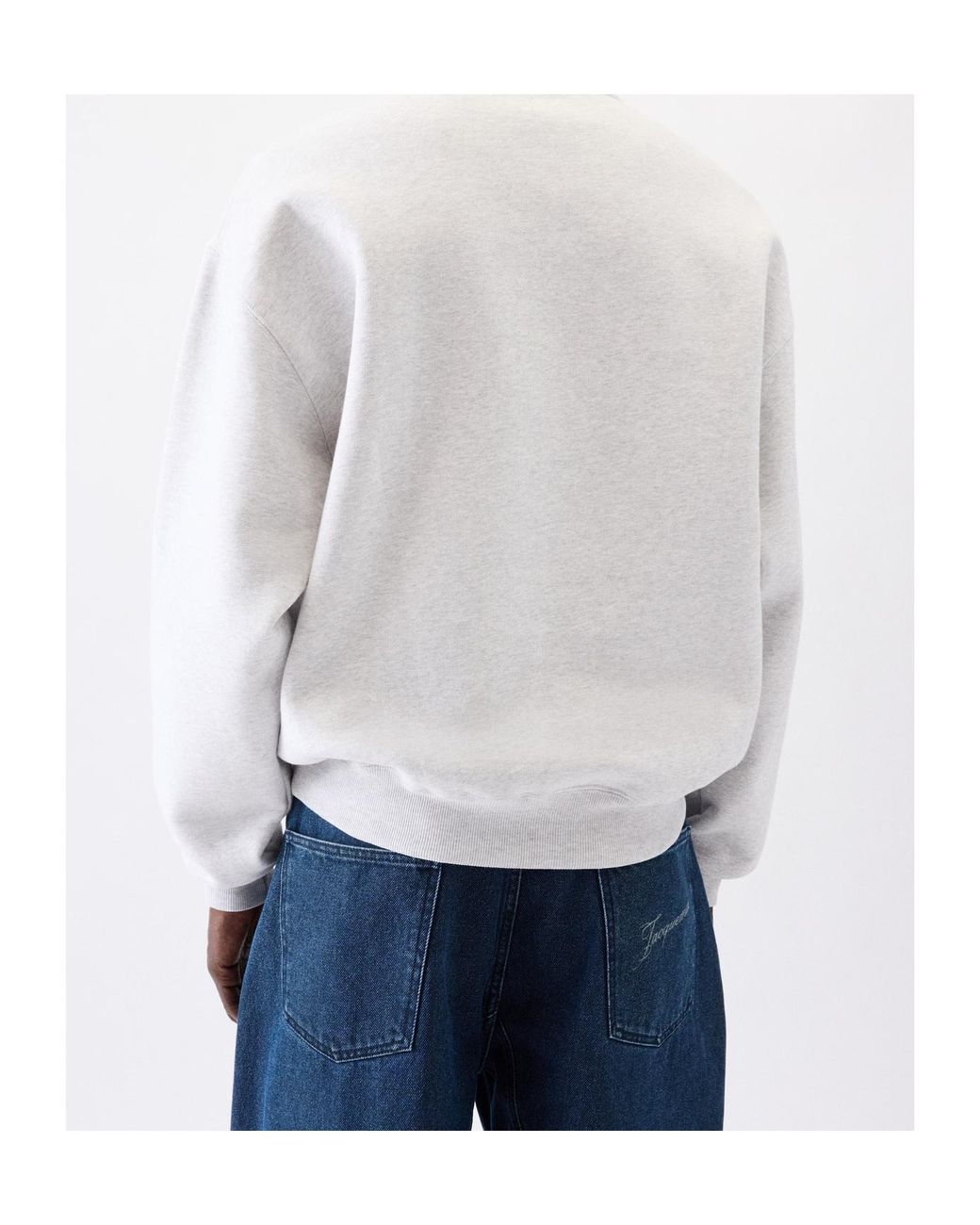 Jacquemus White Logo Patch High-Neck Sweatshirt for men