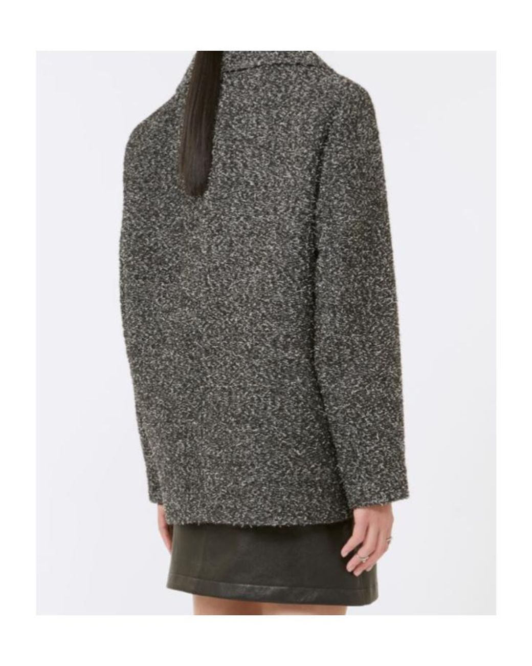 Sportmax Gray Double-Breasted Coat