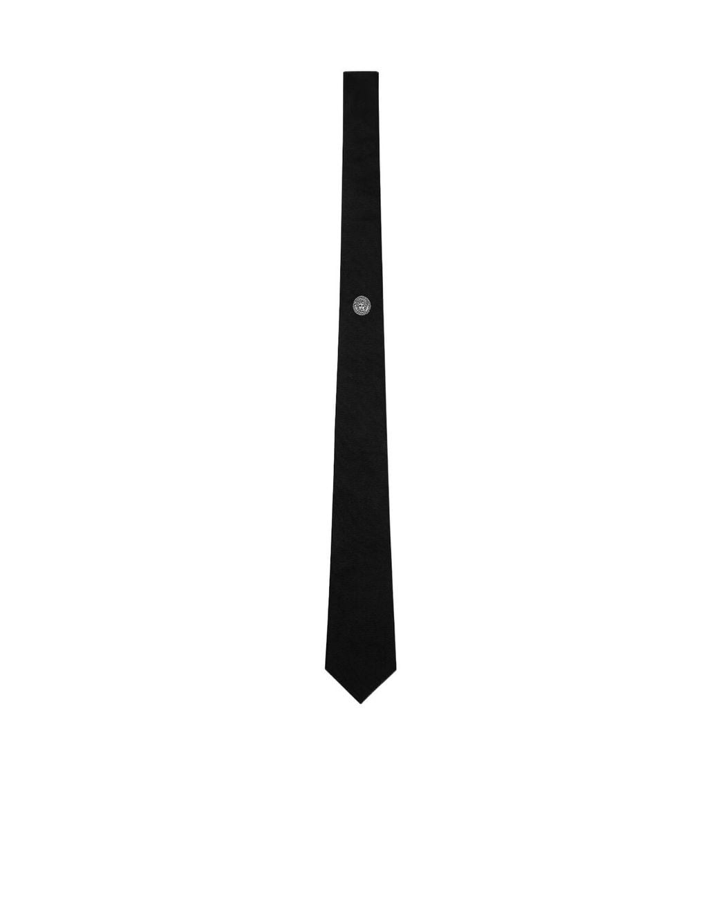 Versace White Barocco Pointed Tip Tie for men