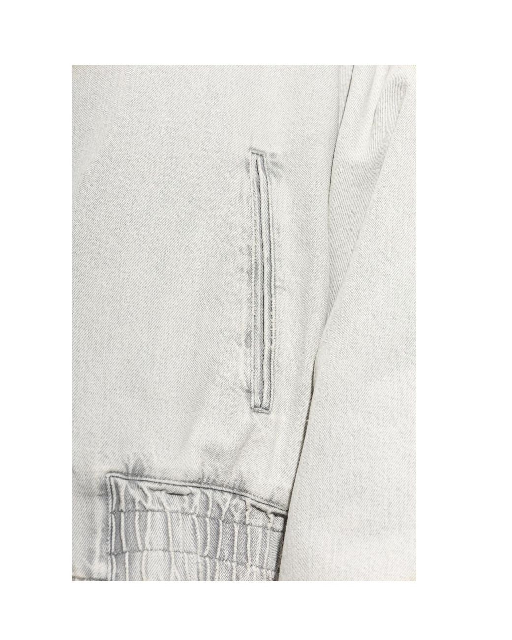 Jil Sander White Long-Sleeve Stand-Collar Jacket for men