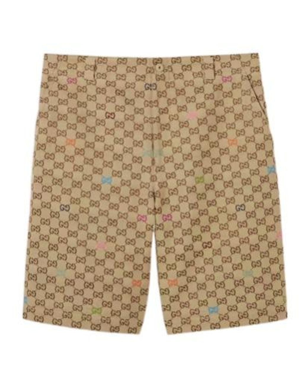 Gucci Natural Gg Monogrammed Shorts for men