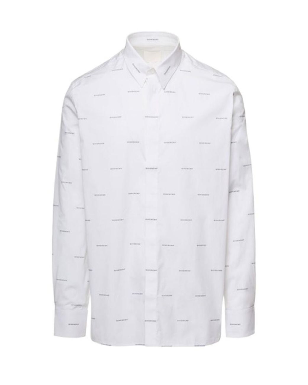 Givenchy White All-Over Logo-Print Shirt for men